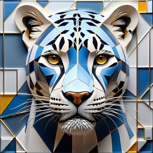 Kristal 3d Geometrik Stil Leopar 24, Ali Çaka Kristal 3d Geometrik Stil Leopar 24, Ali Çaka