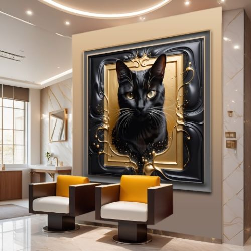 Geometric 3d Black Cat 38, Ali Caka IT IS A DIGITAL IMAGE. SALE IS DIGITAL DOWNLOAD. Necessary parts have been rearranged in