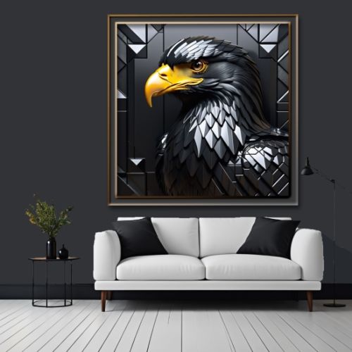 Geometric 3d Black Eagle 31, Ali Caka IT IS A DIGITAL IMAGE. SALE IS DIGITAL DOWNLOAD. Necessary parts have been rearranged in