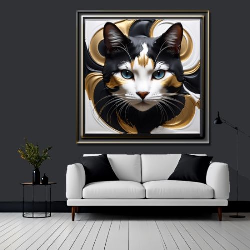 Geometric 3d Cat 37, Ali Caka IT IS A DIGITAL IMAGE. SALE IS DIGITAL DOWNLOAD. Necessary parts have been rearranged in Photoshop.