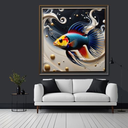 Geometric 3d Fish 47, Ali Caka IT IS A DIGITAL IMAGE. SALE IS DIGITAL DOWNLOAD. Necessary parts have been rearranged in