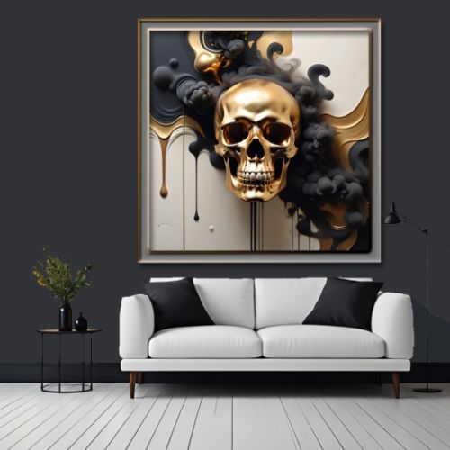 Geometric 3d Golden Skull 53, Ali Caka Illustration Geometric 3d Golden Skull 53, Ali Caka IT IS A DIGITAL IMAGE. SALE IS DIGITAL DOWNLOAD. Necessary parts have been rearranged in