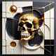 Geometric 3d Golden Skull 54, Ali Caka IT IS A DIGITAL IMAGE. SALE IS DIGITAL DOWNLOAD. Necessary parts have been rearranged in