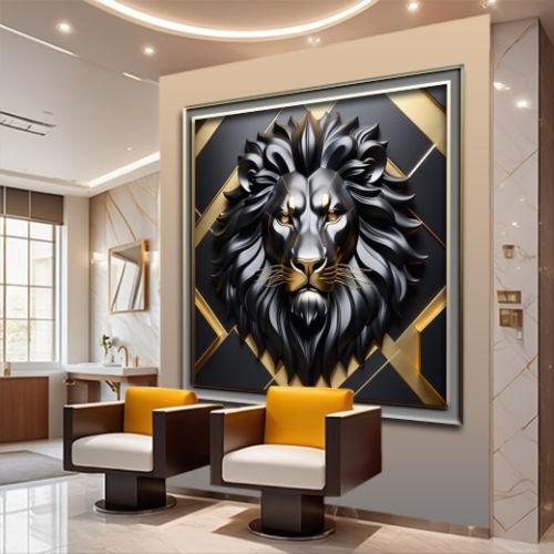Geometric 3d Lion 30, Ali Caka IT IS A DIGITAL IMAGE. SALE IS DIGITAL DOWNLOAD. Necessary parts have been rearranged in