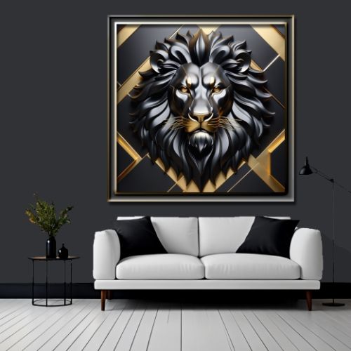 Geometric 3d Lion 30, Ali Caka IT IS A DIGITAL IMAGE. SALE IS DIGITAL DOWNLOAD. Necessary parts have been rearranged in