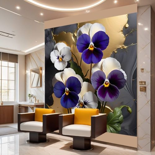 Geometric 3d Pansies 28, Ali Caka IT IS A DIGITAL IMAGE. SALE IS DIGITAL DOWNLOAD. Necessary parts have been rearranged in