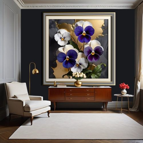Geometric 3d Pansies 28, Ali Caka IT IS A DIGITAL IMAGE. SALE IS DIGITAL DOWNLOAD. Necessary parts have been rearranged in