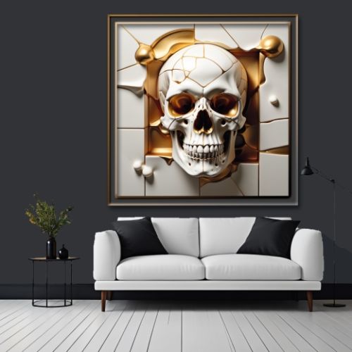 Geometric 3d Skull 44, Ali Caka IT IS A DIGITAL IMAGE. SALE IS DIGITAL DOWNLOAD. Necessary parts have been rearranged in