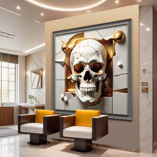 Geometric 3d Skull 44, Ali Caka IT IS A DIGITAL IMAGE. SALE IS DIGITAL DOWNLOAD. Necessary parts have been rearranged in