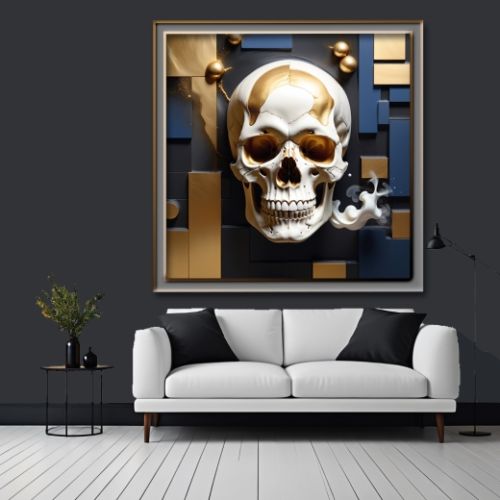 Geometric 3d Skull 74, Ali Caka IT IS A DIGITAL IMAGE. SALE IS DIGITAL DOWNLOAD. Necessary parts have been rearranged in