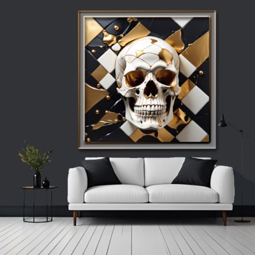 Geometric 3d Skull 76, Ali Caka IT IS A DIGITAL IMAGE. SALE IS DIGITAL DOWNLOAD. Necessary parts have been rearranged in