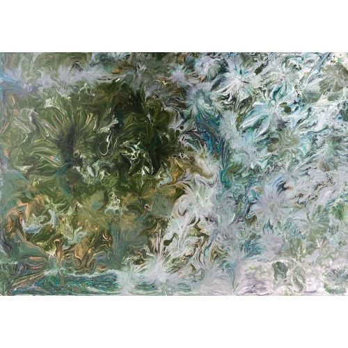 Adventure, Mehrnaz Pakdel Acrylic Adventure, Mehrnaz Pakdel This green piece belongs to my BOTANICAL collection. It was created in 2020 in memory of a beautiful