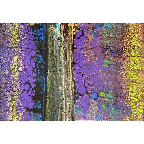 Lone Tree, Mehrnaz Pakdel Similar to my other works, Lone Tree Is created Acrylic Pouring which has gained great popularity