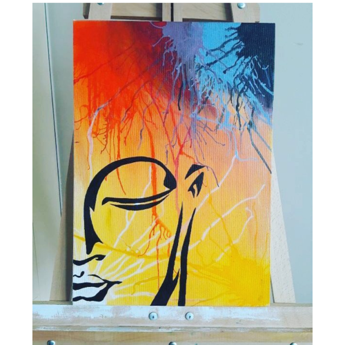 Sun Girl, Çınar Furkan Buzlu 35x60 - Akrilik  Akrilik Orijinal Tablo