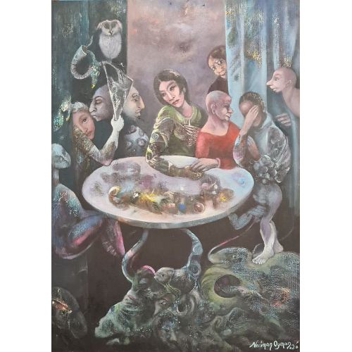 Kör Baykuşun Rüyası, Neriman Oyman Yağlıboya Tablo Kör Baykuşun Rüyası, Neriman Oyman 2020 imzalı, 50x70 cm ebadında. Pres tuval üzerine yağlı boya. Yağlıboya Tablo