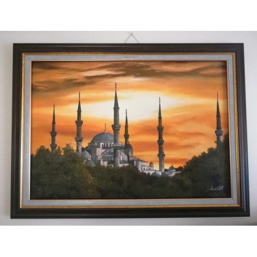 Sultanahmet Camisi, Büşra Güney Yağlıboya Tablo Sultanahmet Camisi, Büşra Güney 50x70 boyutunda çerçeveli özgün yağlıboya tablo. Büşra Güney. Yağlıboya Tablo