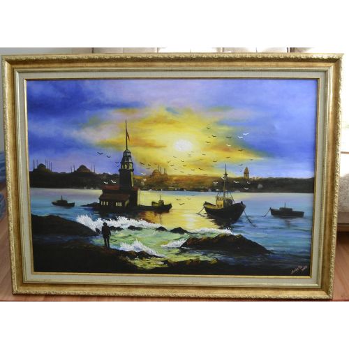 İstanbul Kız Kulesi, Büşra Güney Yağlıboya Tablo İstanbul Kız Kulesi, Büşra Güney İstanbul Kız Kulesi adlı özgün yağlıboya çalışması. Çerçeveli tablodur. 70x100