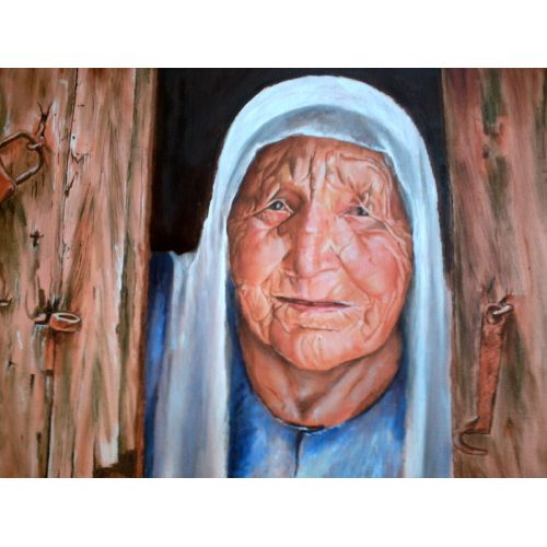 Kapı Aralığı 2, Ayşe Özmak Mercan Tuval Üzerine Yağlıboya 2007 Yağlıboya Tablo Orijinal Tablo