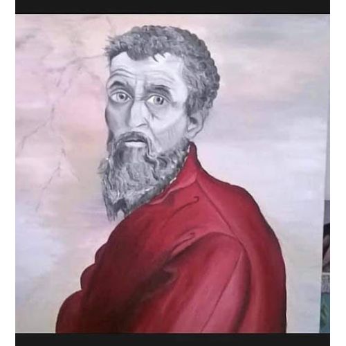 Michelangelo, Günay Paşaoğlu karma teknik  Karma Teknik Orijinal Tablo