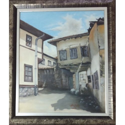 Old Ankara Houses And Streets 3, Adnan Ozbek Oil paint on canvas board Oil Paint Paintings