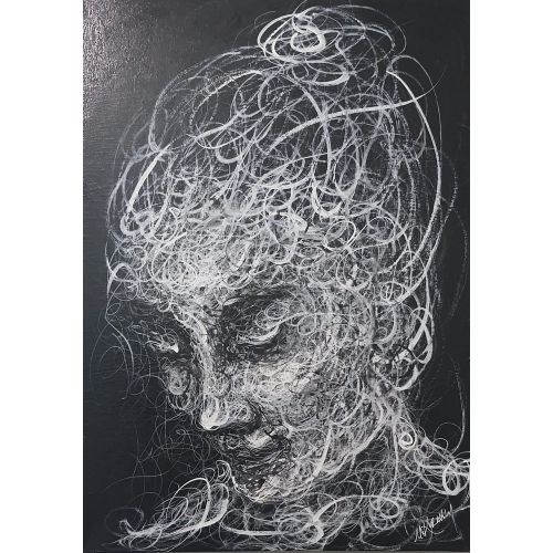 Abstract Woman 2, Mustafa Kurmali Abstract woman Oil painting Mustafa KURMALI   Oil Paint Paintings