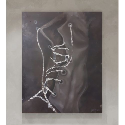 Postal, Merve Ceylan mixed media on 80x100 cm canvas Mixed Paintings