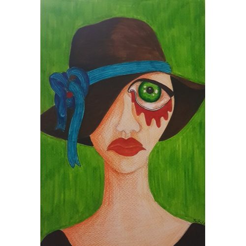 Sad Madonna, Songul Kalayci  Mixed Paintings