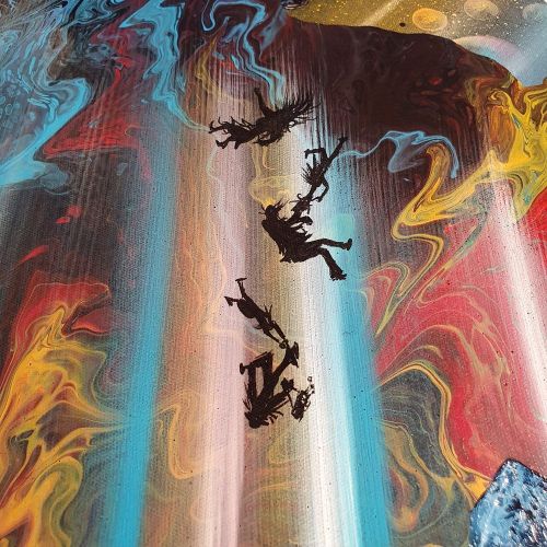 Chaos, Abdullah Kocoglu Acrylic Chaos, Abdullah Kocoglu NAME OF THE WORK: Chaos YEAR OF THE WORK: 2022 TECHNIQUE USED: Acrylic CANVAS DIAMETER: 50 cm CANVAS