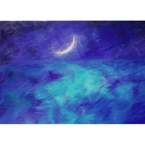 Moon 6, Oktay Alkan moon 6 Oil Paint Paintings