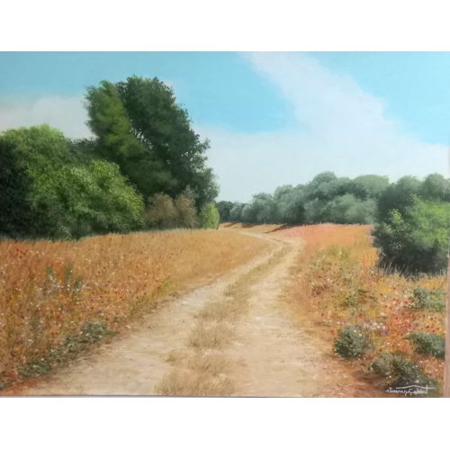 Road 3, Savaş Çakır acrylic paint on canvas, framed Acrylic Paintings