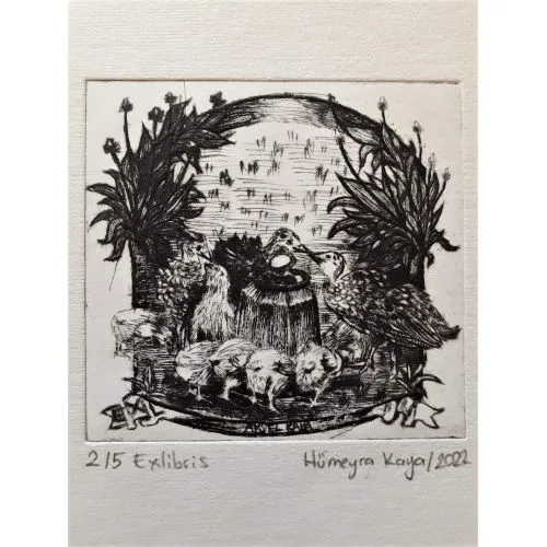Coincidence, Humeyra Kaya Woodcut Coincidence, Humeyra Kaya Gravure printing, on paper, Humeyra Kaya Woodcut Paintings